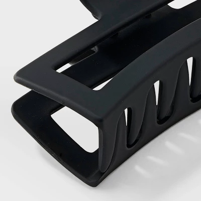 XL Claw Plastic Cutout Hair Clip - Universal Thread™ Black: Hair Styling, Solid Pattern, All Hair Types 2 XL Claw Plastic Cutout Hair Clip - Universal Thread™ Black: Hair Styling, Solid Pattern, All Hair Types - Image 2