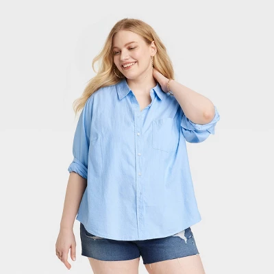 Women's Long Sleeve Classic Button-Down Shirt - Universal Thread™ 3 Women's Long Sleeve Classic Button-Down Shirt - Universal Thread™ - Image 3