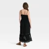 Women's Button-Front Smocked Maxi Sundress - Universal Thread™ Black