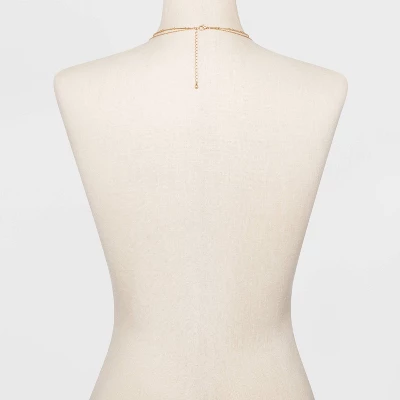 Paddle And Chain Layer Necklace - Universal Thread™ Gold 2 Paddle And Chain Layer Necklace - Universal Thread™ Gold - Image 2