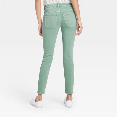 Women's Mid-Rise Skinny Stretch Ankle Jeans - Universal Thread™ Green 1 Women's Mid-Rise Skinny Stretch Ankle Jeans - Universal Thread™ Green