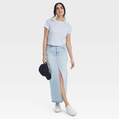 Women's Denim Maxi Skirt - Universal Thread™ 2 Women's Denim Maxi Skirt - Universal Thread™ - Image 2