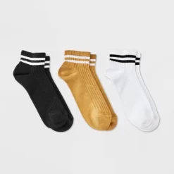 Women's Varsity Striped Ribbed 3pk Ankle Socks - Universal Thread™ 4-10 7 Women's Varsity Striped Ribbed 3pk Ankle Socks - Universal Thread™ 4-10 -Universal Thread Shop GUEST 9633e577 4c73 4239 8103 d454b828c7db