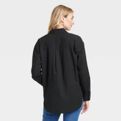 Women's Long Sleeve Oversized Button-Down Shirt - Universal Thread™