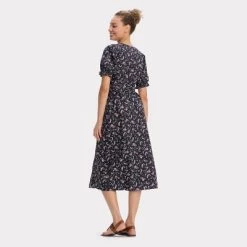 Women's Puff Short Sleeve Midi Wrap Dress - Universal Thread™
