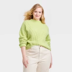 Women's Cable Mock Turtleneck Pullover Sweater - Universal Thread™ -Universal Thread Shop GUEST 9c9d9ae6 bca7 47c2 a087 f6fc4b295ea1