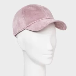 Faux Suede Baseball Hat - Universal Thread™ Pink