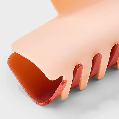 Jumbo Claw Hair Clip Two Tone Jelly Matte - Universal Thread™ Brown: Solid Acrylic Hair Styling Accessory 3 Jumbo Claw Hair Clip Two Tone Jelly Matte - Universal Thread™ Brown: Solid Acrylic Hair Styling Accessory - Image 3