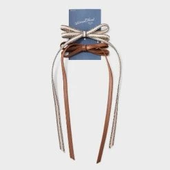 Long Tail Bow Hair Clip Set 2pc - Universal Thread™ Brown