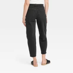 Women's High-Rise Balloon Jeans - Universal Thread™ Black