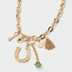 Lucky Horseshoe Charm Pendant Necklace - Universal Thread™ Gold -Universal Thread Shop GUEST a5d9adca a0b0 4be6 b753 5e6ea36c11f7