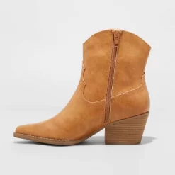 Women's Twyla Western Boots - Universal Thread™ Cognac