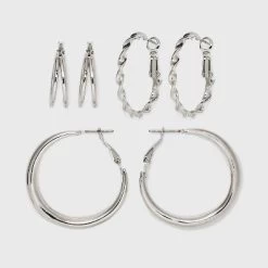 Twisted And Duo Hoop Earring Set 3pc - Universal Thread™ -Universal Thread Shop GUEST a8085660 3507 4fa1 b6a3 0eeabe713ca8