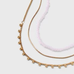 Pink Seedbead And Station Necklace Set 3pc - Universal Thread™ Gold 5 Pink Seedbead And Station Necklace Set 3pc - Universal Thread™ Gold -Universal Thread Shop GUEST aa75d548 f8bf 4728 802a 01984fe07162