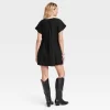Women's Short Sleeve Linen Mini Shift Dress - Universal Thread™