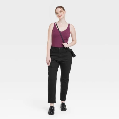 Women's High-Rise 90's Slim Straight Jeans - Universal Thread™ Black 5 Women's High-Rise 90's Slim Straight Jeans - Universal Thread™ Black - Image 5