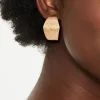Florence Pattern Hoop Earrings - Universal Thread™ Gold