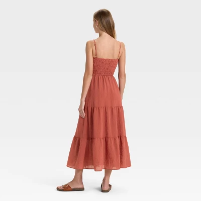 Women's Button-Front Smocked Maxi Sundress - Universal Thread™ 1 Women's Button-Front Smocked Maxi Sundress - Universal Thread™