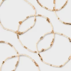 Heart Beaded Bracelet Set 7pc - Universal Thread™ Ivory: Pull-On Stretch Bracelets, Glass & Acrylic, Heart Shape, 2.2" Length 6 Heart Beaded Bracelet Set 7pc - Universal Thread™ Ivory: Pull-On Stretch Bracelets, Glass & Acrylic, Heart Shape, 2.2" Length -Universal Thread Shop GUEST b380e80f eac1 491d a9a0 92e3f7deb7c1