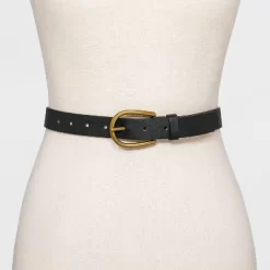 Women's Elongated Buckle Belt - Universal Thread™ Black M