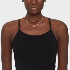 Eye Chainlink Station Necklace - Universal Thread™ Gold