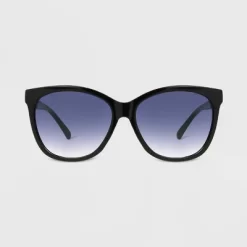 Women's Plastic Cateye Sunglasses - Universal Thread™ Black