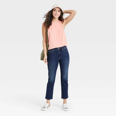 Women's High-Rise Slim Straight Fit Jeans - Universal Thread™ 2 Women's High-Rise Slim Straight Fit Jeans - Universal Thread™ - Image 2