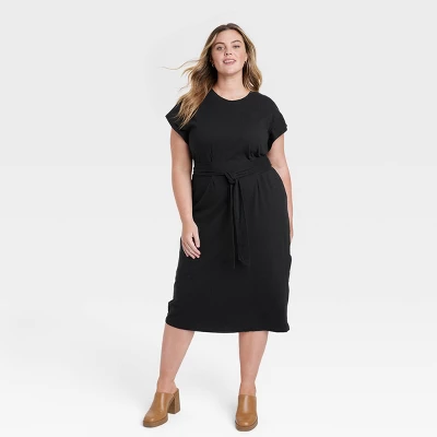 Women's Short Sleeve Knit Wrap Midi Dress - Universal Thread™ 3 Women's Short Sleeve Knit Wrap Midi Dress - Universal Thread™ - Image 3