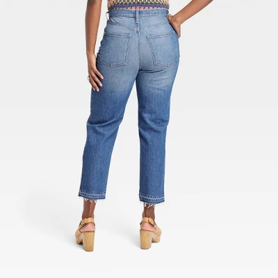 Women's High-Rise Vintage Straight Jeans - Universal Thread™ Indigo 4 Women's High-Rise Vintage Straight Jeans - Universal Thread™ Indigo - Image 4