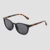 Women's Square Key Hole Sunglasses - Universal Thread™ Black