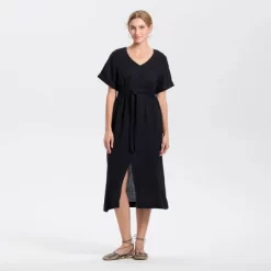 Women's Short Sleeve Tie-Front Slit Midi A-Line Dress - Universal Thread™ Black 5 Women's Short Sleeve Tie-Front Slit Midi A-Line Dress - Universal Thread™ Black -Universal Thread Shop GUEST bc5b2756 d0fc 4c7e a1cf bd98cd9842c9