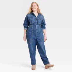 Women's Long Sleeve Denim Jumpsuit - Universal Thread™ -Universal Thread Shop GUEST bce27eb4 3450 4349 be16 e9054fbadd29