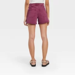 Women's High-Rise A-Line Midi Jean Shorts - Universal Thread™