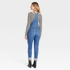 Women's Denim Overalls - Universal Thread™ Medium Wash