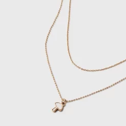 Ball Chain With Semi-Precious Mother Of Pearl Mushroom Multi-Strand Pendant Necklace - Universal Thread™ Gold -Universal Thread Shop GUEST c7b226c1 1dd5 4ee1 97da c06ae83ac753