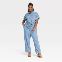 Women's Button-Front Short Sleeve Boilersuit - Universal Thread™ Indigo 7 Women's Button-Front Short Sleeve Boilersuit - Universal Thread™ Indigo -Universal Thread Shop GUEST c8cb067f 2c9d 48b5 92af 4995deebed80