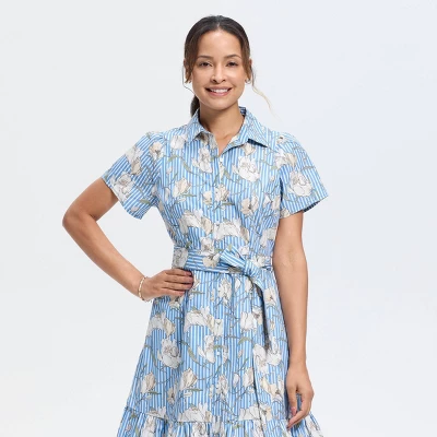 Women's Button-Down Short Sleeve Midi A-Line Dress - Universal Thread™ 2 Women's Button-Down Short Sleeve Midi A-Line Dress - Universal Thread™ - Image 2