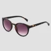 Women's Tortoise Shell Print Narrow Geo Round Sunglasses - Universal Thread™ Brown