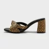 Women's Aaliyah Raffia Strappy Knot Sandal Heels - Universal Thread™