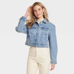 Women's Cropped Denim Jacket - Universal Thread™ Medium Wash -Universal Thread Shop GUEST ce3ced63 7883 4f8d a5a4 52316b57d8bd
