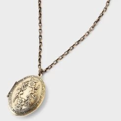 Oval Flower Locket Pendant Necklace - Universal Thread™ Gold -Universal Thread Shop GUEST d0ea569e 6f54 45d5 92ef fe55c8628365