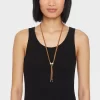 Y Shaped Cord Adjustable Necklace - Universal Thread™ Gold