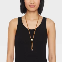 Y Shaped Cord Adjustable Necklace - Universal Thread™ Gold