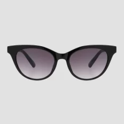 Women's Narrow Cateye Sunglasses - Universal Thread™ Black