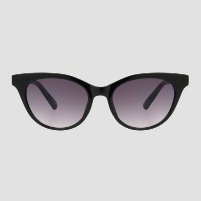 Women's Narrow Cateye Sunglasses - Universal Thread™ Black 1 Women's Narrow Cateye Sunglasses - Universal Thread™ Black