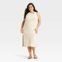 Women's Openwork Midi Sweater Dress - Universal Thread™ Cream -Universal Thread Shop GUEST d92fd4ec 6784 40fb a667 d429f34c6e56