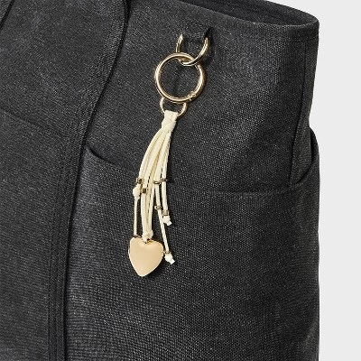 Faux Suede Fringe Bag Charm - Universal Thread™ Cream 1 Faux Suede Fringe Bag Charm - Universal Thread™ Cream