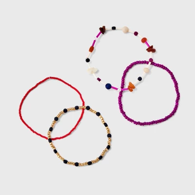 Semi Precious Opal Stretch Bracelet Set 4pc - Universal Thread™ 2 Semi Precious Opal Stretch Bracelet Set 4pc - Universal Thread™ - Image 2