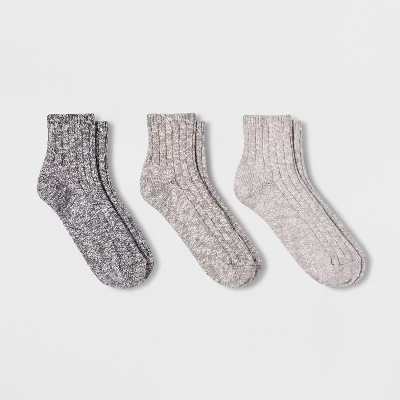 Women's Slub 3pk Ankle Socks - Universal Thread™ 4-10 3 Women's Slub 3pk Ankle Socks - Universal Thread™ 4-10 - Image 3