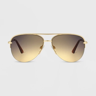 Women's Aviator Sunglasses - Universal Thread™ Gold 1 Women's Aviator Sunglasses - Universal Thread™ Gold